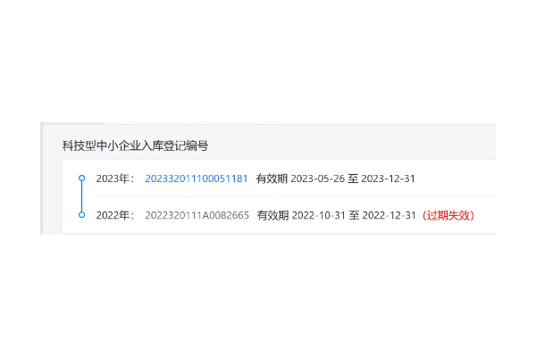 科技型中小企業(yè)入庫(kù)登記編號(hào)